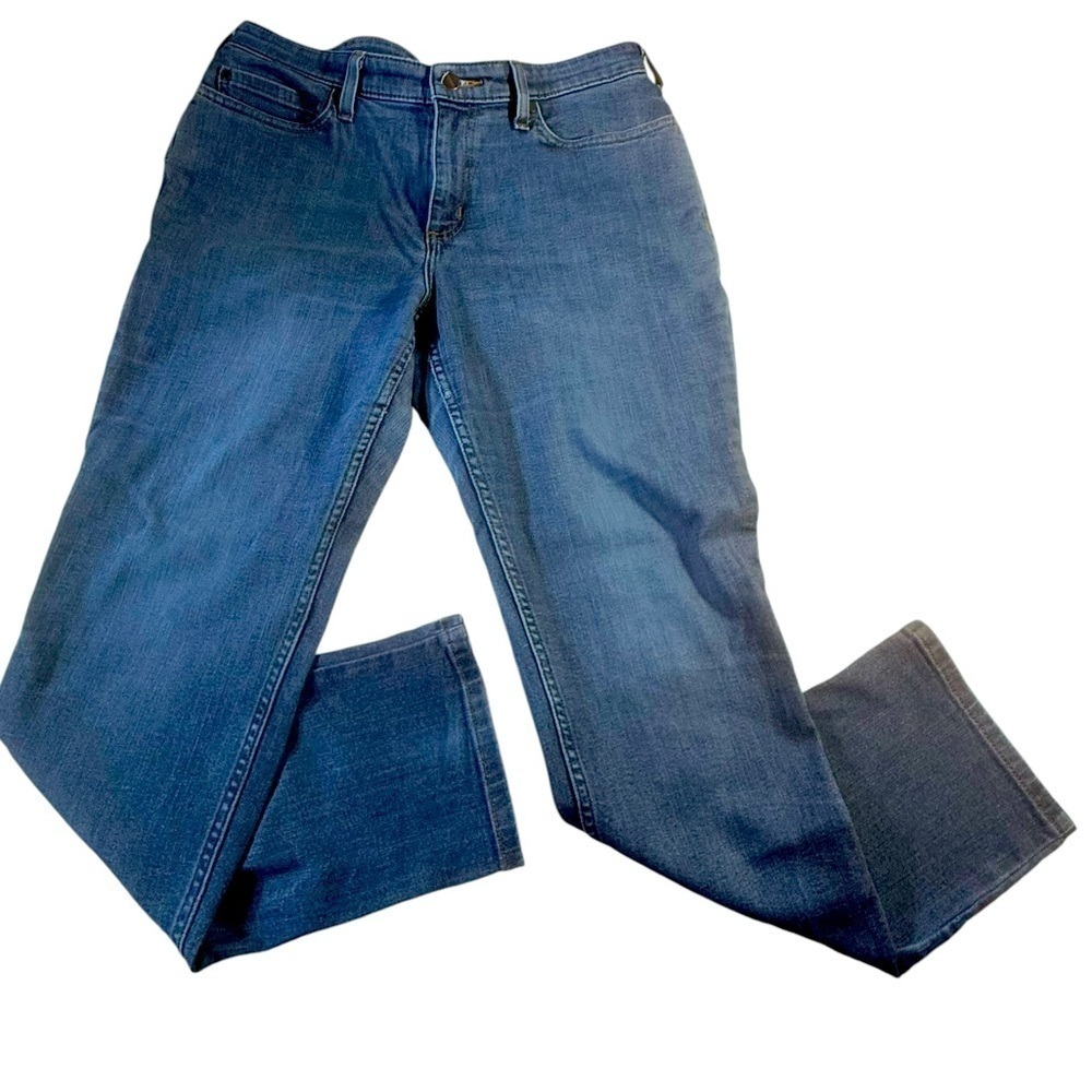 Carhartt Straight Leg Jeans Blue Denim Women’s 10 Short Stretch Relaxed Fit